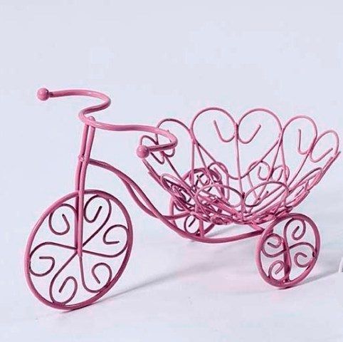 картинка Декоративное украшение "Велосипед" розовый 10х17см