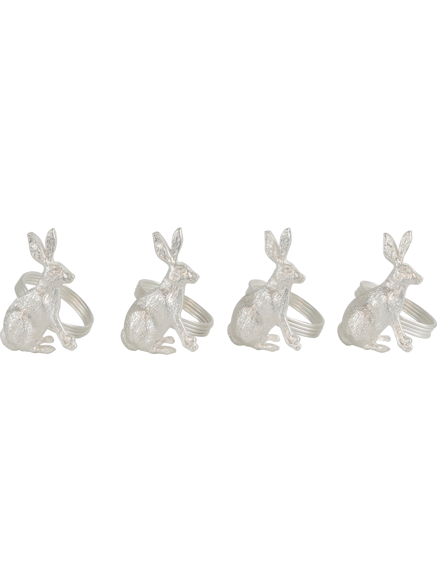 картинка Набор из 4-х Колец  для салфеток "Кролики" 3,5x0,75см/4x5,5x1см
