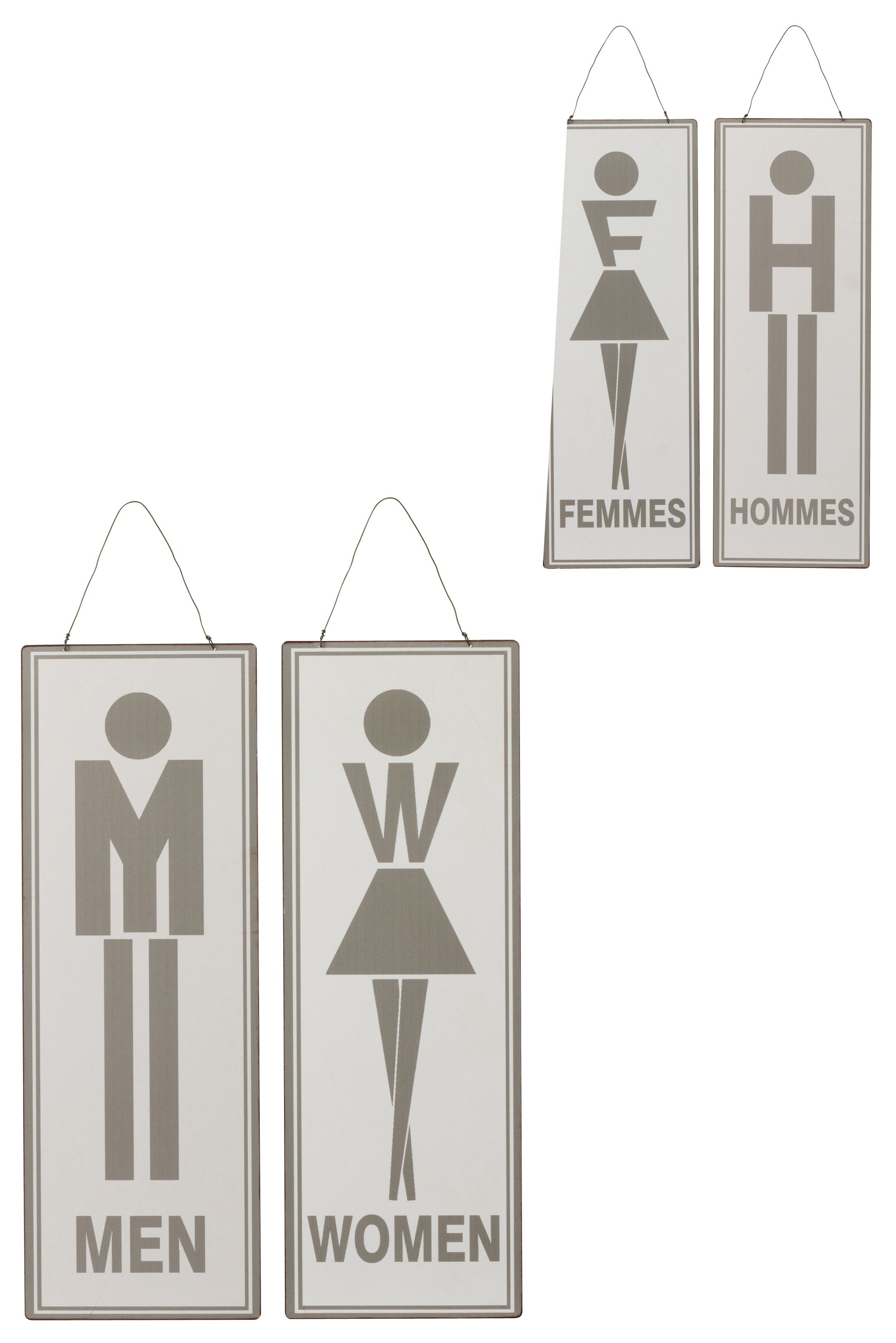картинка Табличка декоративная "Туалет" в ассортименте 16,5x0,3x46,5см