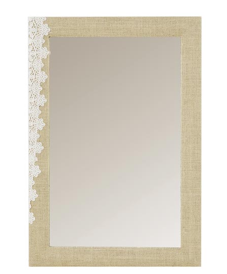 картинка Зеркало настенное "Лен и кружево" 41,5х2х61,5см