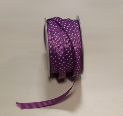 картинка Тесьма "Горошек" фиолет 10ммх25м